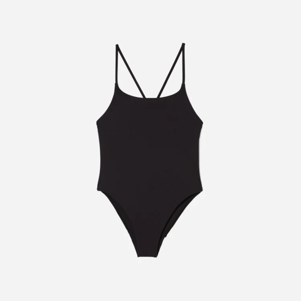 Everlane black one piece swimsuit